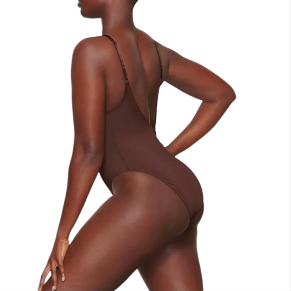 SKIMS Chocolate Brown One-Piece Swimsuit - Picture 2 of 15